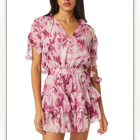 MISA Becca Dress in La Vie En Rose Pink Mini Dress - Picture 1 of 16